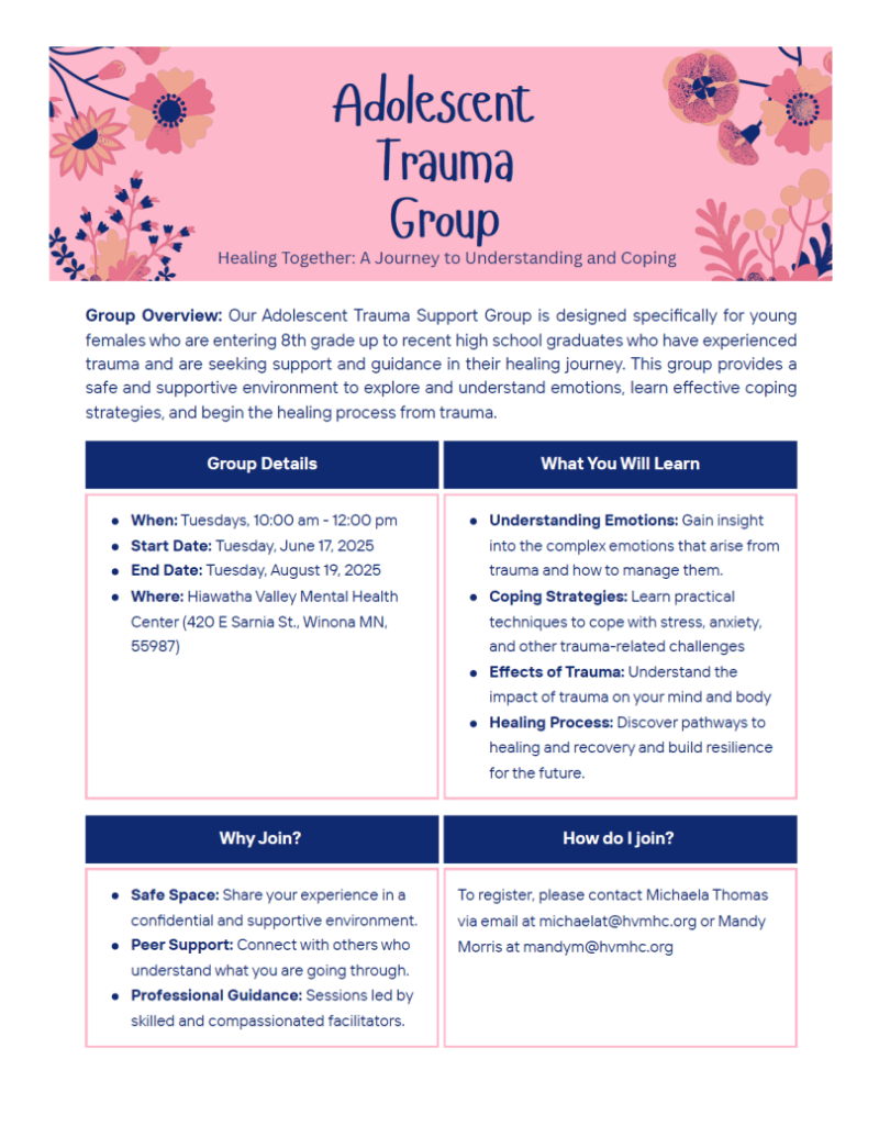 2025 Youth Summer Programs - Hiawatha Valley Mental Health Center