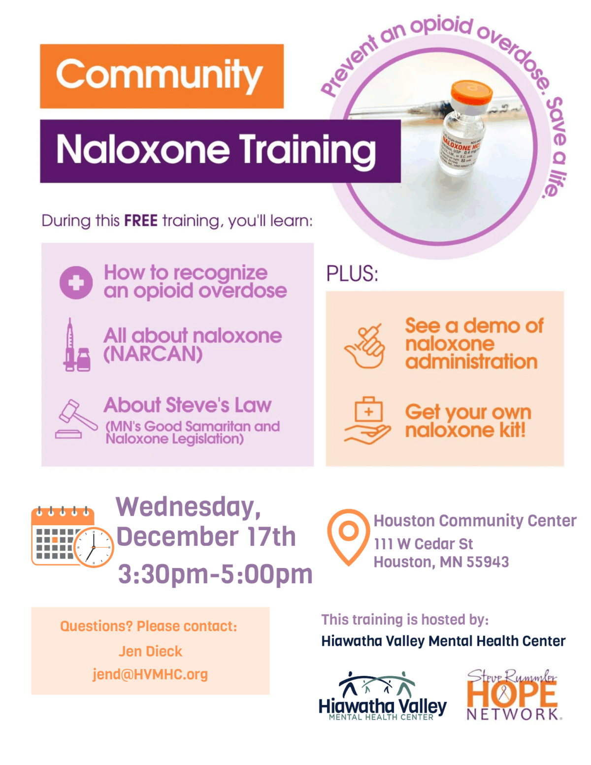 Community Trainings - Hiawatha Valley Mental Health Center