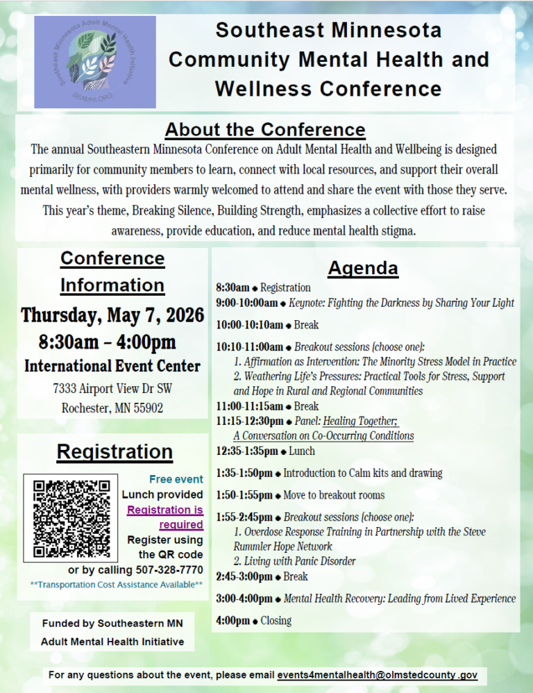 Southeast Minnesota Community Mental Health & Wellness Conference ...