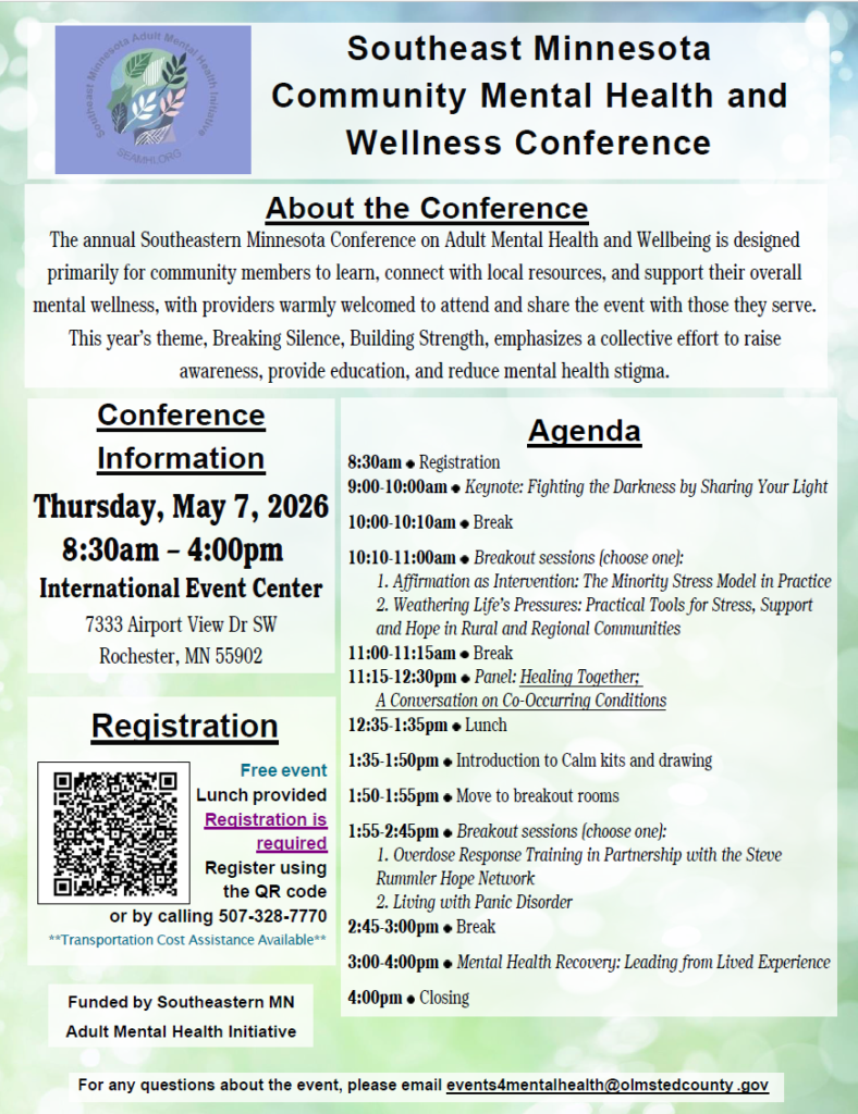 Southeast Minnesota Community Mental Health & Wellness Conference ...